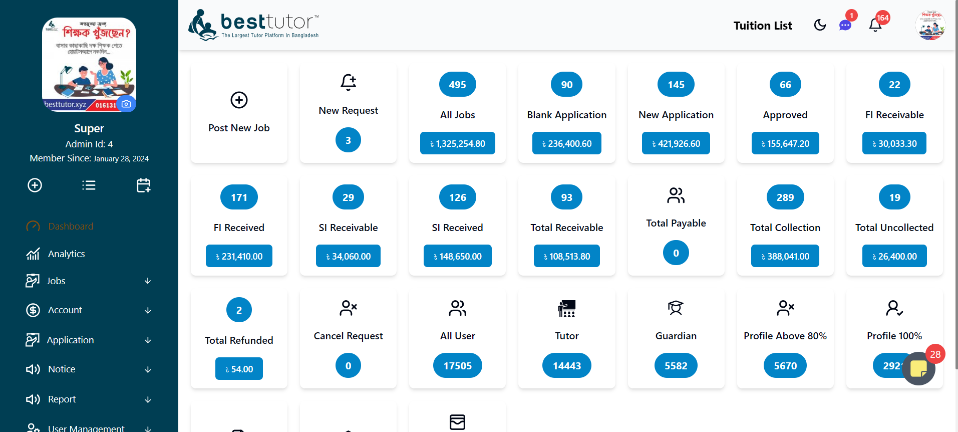 Admin(Besttutor) + ERP (Besttutor)
